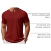 image:imageCOOFANDY Mens T Shirt Short Sleeve Crew Neck TShirt Casual Summer Classic Basic Tee ShirtsWine Red