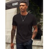 image:imageCOOFANDY Mens TShirts 100 Cotton Crewneck Short Sleeve Tees Casual Plain ShirtsBlack