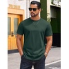 image:imageCOOFANDY Mens TShirts 100 Cotton Crewneck Short Sleeve Tees Casual Plain ShirtsGreen