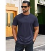 image:imageCOOFANDY Mens TShirts 100 Cotton Crewneck Short Sleeve Tees Casual Plain ShirtsNavy