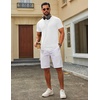 image:imageCOOFANDY Mens TShirts Short Sleeve Crew Neck T Shirts Casual Classic Basic Tee Shirts01white