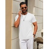 image:imageCOOFANDY Mens TShirts Short Sleeve Crew Neck T Shirts Casual Classic Basic Tee Shirts01white