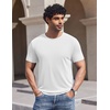image:imageCOOFANDY Mens TShirts Short Sleeve Crew Neck T Shirts Casual Classic Basic Tee Shirts01white