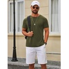 image:imageCOOFANDY Mens TShirts Short Sleeve Crew Neck T Shirts Casual Classic Basic Tee ShirtsArmy Green