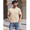image:imageCOOFANDY Mens TShirts Short Sleeve Crew Neck T Shirts Casual Classic Basic Tee ShirtsBeige