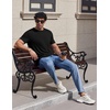 image:imageCOOFANDY Mens TShirts Short Sleeve Crew Neck T Shirts Casual Classic Basic Tee ShirtsBlack