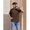 image:imageCOOFANDY Mens TShirts Short Sleeve Crew Neck T Shirts Casual Classic Basic Tee ShirtsBrown