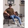 image:imageCOOFANDY Mens TShirts Short Sleeve Crew Neck T Shirts Casual Classic Basic Tee ShirtsBrown