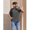 image:imageCOOFANDY Mens TShirts Short Sleeve Crew Neck T Shirts Casual Classic Basic Tee ShirtsDark Grey