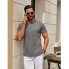 image:imageCOOFANDY Mens TShirts Short Sleeve Crew Neck T Shirts Casual Classic Basic Tee ShirtsLight Grey