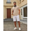image:imageCOOFANDY Mens TShirts Short Sleeve Crew Neck T Shirts Casual Classic Basic Tee ShirtsLight Khaki