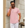 image:imageCOOFANDY Mens TShirts Short Sleeve Crew Neck T Shirts Casual Classic Basic Tee ShirtsLight Pink