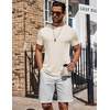 image:imageCOOFANDY Mens TShirts Short Sleeve Plain Tshirts Casual Crew Neck Basic T Shirt Soft Cooling Fitted Stretch Tee ShirtsBeige