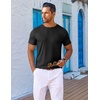 image:imageCOOFANDY Mens TShirts Short Sleeve Plain Tshirts Casual Crew Neck Basic T Shirt Soft Cooling Fitted Stretch Tee ShirtsBlack