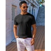 image:imageCOOFANDY Mens TShirts Short Sleeve Plain Tshirts Casual Crew Neck Basic T Shirt Soft Cooling Fitted Stretch Tee ShirtsBlack