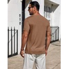image:imageCOOFANDY Mens TShirts Short Sleeve Plain Tshirts Casual Crew Neck Basic T Shirt Soft Cooling Fitted Stretch Tee ShirtsBrown