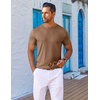image:imageCOOFANDY Mens TShirts Short Sleeve Plain Tshirts Casual Crew Neck Basic T Shirt Soft Cooling Fitted Stretch Tee ShirtsBrown