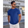 image:imageCOOFANDY Mens TShirts Short Sleeve Plain Tshirts Casual Crew Neck Basic T Shirt Soft Cooling Fitted Stretch Tee ShirtsDark Blue