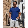 image:imageCOOFANDY Mens TShirts Short Sleeve Plain Tshirts Casual Crew Neck Basic T Shirt Soft Cooling Fitted Stretch Tee ShirtsDark Blue