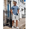 image:imageCOOFANDY Mens TShirts Short Sleeve Plain Tshirts Casual Crew Neck Basic T Shirt Soft Cooling Fitted Stretch Tee ShirtsDeep Blue