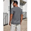 image:imageCOOFANDY Mens TShirts Short Sleeve Plain Tshirts Casual Crew Neck Basic T Shirt Soft Cooling Fitted Stretch Tee ShirtsDeep Grey