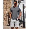 image:imageCOOFANDY Mens TShirts Short Sleeve Plain Tshirts Casual Crew Neck Basic T Shirt Soft Cooling Fitted Stretch Tee ShirtsDeep Grey