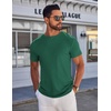 image:imageCOOFANDY Mens TShirts Short Sleeve Plain Tshirts Casual Crew Neck Basic T Shirt Soft Cooling Fitted Stretch Tee ShirtsGreen