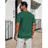 image:imageCOOFANDY Mens TShirts Short Sleeve Plain Tshirts Casual Crew Neck Basic T Shirt Soft Cooling Fitted Stretch Tee ShirtsGreen