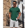 image:imageCOOFANDY Mens TShirts Short Sleeve Plain Tshirts Casual Crew Neck Basic T Shirt Soft Cooling Fitted Stretch Tee ShirtsGreen