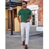 image:imageCOOFANDY Mens TShirts Short Sleeve Plain Tshirts Casual Crew Neck Basic T Shirt Soft Cooling Fitted Stretch Tee ShirtsGreen
