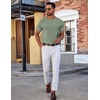 image:imageCOOFANDY Mens TShirts Short Sleeve Plain Tshirts Casual Crew Neck Basic T Shirt Soft Cooling Fitted Stretch Tee ShirtsLight Green