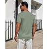 image:imageCOOFANDY Mens TShirts Short Sleeve Plain Tshirts Casual Crew Neck Basic T Shirt Soft Cooling Fitted Stretch Tee ShirtsLight Green