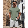 image:imageCOOFANDY Mens TShirts Short Sleeve Plain Tshirts Casual Crew Neck Basic T Shirt Soft Cooling Fitted Stretch Tee ShirtsLight Green