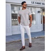 image:imageCOOFANDY Mens TShirts Short Sleeve Plain Tshirts Casual Crew Neck Basic T Shirt Soft Cooling Fitted Stretch Tee ShirtsLight Grey