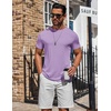 image:imageCOOFANDY Mens TShirts Short Sleeve Plain Tshirts Casual Crew Neck Basic T Shirt Soft Cooling Fitted Stretch Tee ShirtsLight Purple