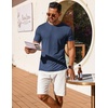 image:imageCOOFANDY Mens TShirts Short Sleeve Plain Tshirts Casual Crew Neck Basic T Shirt Soft Cooling Fitted Stretch Tee ShirtsNavy Blue