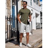 image:imageCOOFANDY Mens TShirts Short Sleeve Plain Tshirts Casual Crew Neck Basic T Shirt Soft Cooling Fitted Stretch Tee ShirtsOlive Green