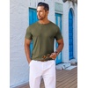 image:imageCOOFANDY Mens TShirts Short Sleeve Plain Tshirts Casual Crew Neck Basic T Shirt Soft Cooling Fitted Stretch Tee ShirtsOlive Green