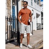 image:imageCOOFANDY Mens TShirts Short Sleeve Plain Tshirts Casual Crew Neck Basic T Shirt Soft Cooling Fitted Stretch Tee ShirtsOrange