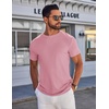 image:imageCOOFANDY Mens TShirts Short Sleeve Plain Tshirts Casual Crew Neck Basic T Shirt Soft Cooling Fitted Stretch Tee ShirtsPink