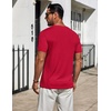 image:imageCOOFANDY Mens TShirts Short Sleeve Plain Tshirts Casual Crew Neck Basic T Shirt Soft Cooling Fitted Stretch Tee ShirtsRed
