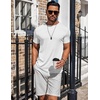 image:imageCOOFANDY Mens TShirts Short Sleeve Plain Tshirts Casual Crew Neck Basic T Shirt Soft Cooling Fitted Stretch Tee ShirtsWhite