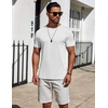 image:imageCOOFANDY Mens TShirts Short Sleeve Plain Tshirts Casual Crew Neck Basic T Shirt Soft Cooling Fitted Stretch Tee ShirtsWhite
