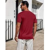 image:imageCOOFANDY Mens TShirts Short Sleeve Plain Tshirts Casual Crew Neck Basic T Shirt Soft Cooling Fitted Stretch Tee ShirtsWine Red