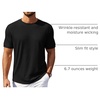 image:imageCOOFANDY Mens TShirts Summer Crew Neck Casual T Shirts Plain Short Sleeve Shirts Basic TeesA Black