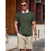 image:imageCOOFANDY Mens TShirts Summer Crew Neck Casual T Shirts Plain Short Sleeve Shirts Basic TeesArmy Green
