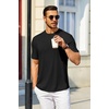 image:imageCOOFANDY Mens TShirts Summer Crew Neck Casual T Shirts Plain Short Sleeve Shirts Basic TeesB Dark Greyblack
