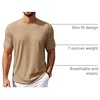 image:imageCOOFANDY Mens TShirts Summer Crew Neck Casual T Shirts Plain Short Sleeve Shirts Basic TeesB Light Khaki