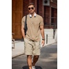 image:imageCOOFANDY Mens TShirts Summer Crew Neck Casual T Shirts Plain Short Sleeve Shirts Basic TeesB Light Khaki