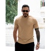 image:imageCOOFANDY Mens TShirts Summer Crew Neck Casual T Shirts Plain Short Sleeve Shirts Basic TeesB Light Khakiblack